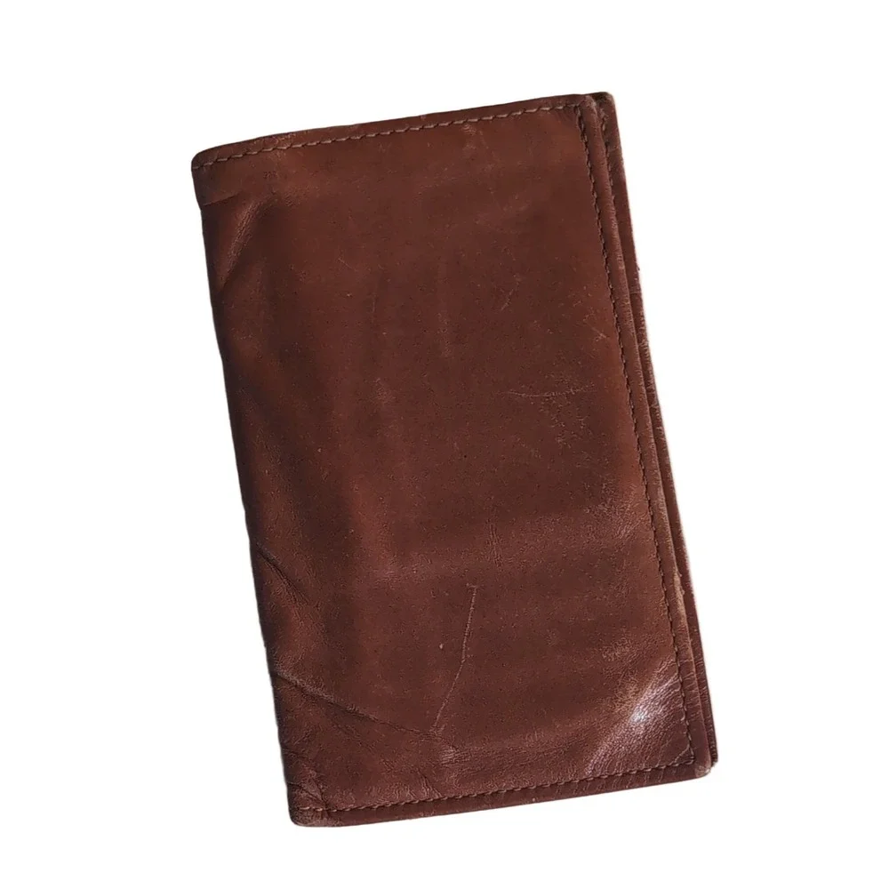 Levi Strauss Wallet Men's Brown Cowhide Leather Trifold Multiple Card Slots